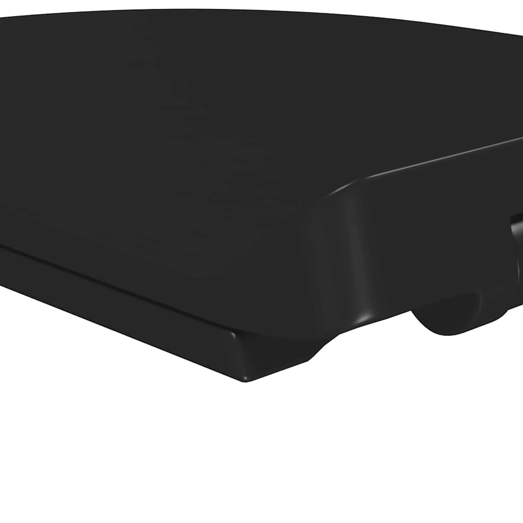 Toilet Seat with Soft Close Mechanism and Quick Release Black