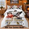 Elvis Presley Pattern Bedding 3Pcs Set Custom Name, Bed Sheet And Pillowcases For Home Bedroom