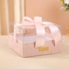 Квадратная подарочная коробка с ручкой Прозрачный бант Коробка для подарка Легкая роскошь Акриловая подарочная коробка Детский праздник