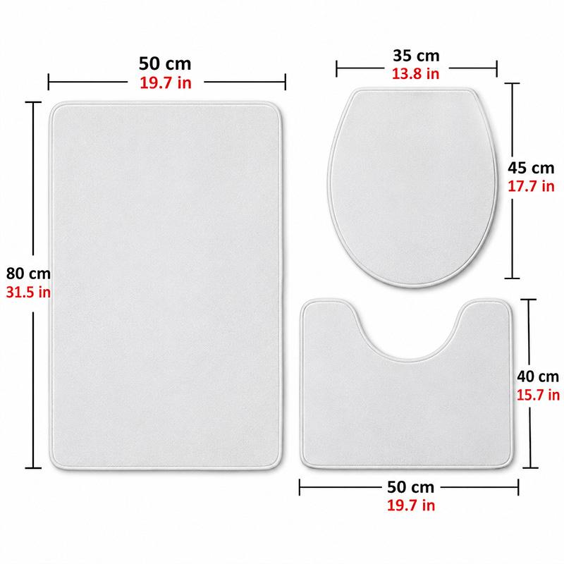 Lord Rings 3Pcs Personalized Customization Bathroom Mat Nonslip Floor Mat Set Toilet Lid Bathroom Mat Bathroom Absorbent Door Mat Decoration