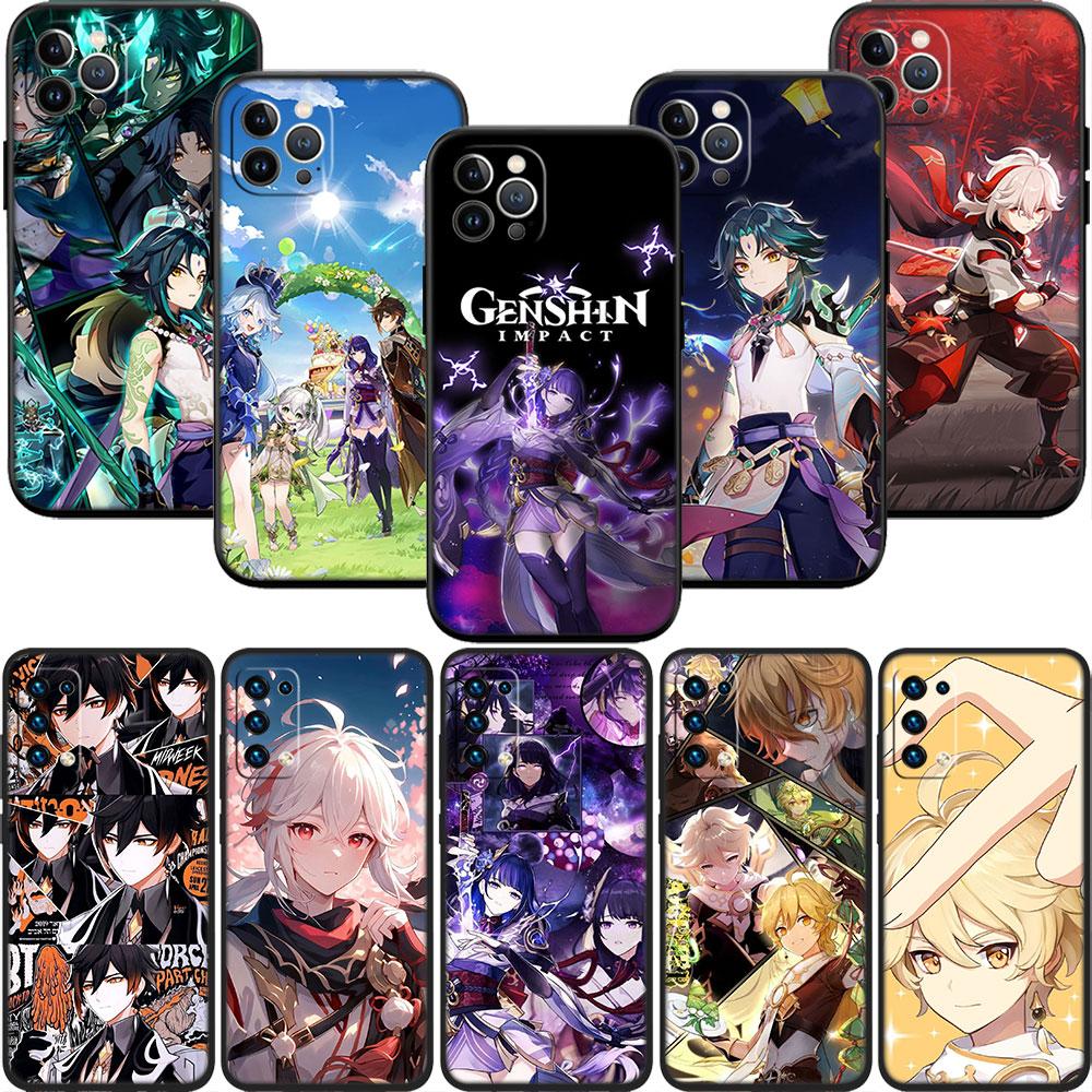 CJ61 Genshin Impact Cool Soft Shell Phone Case for Redmi Note 13 14 Pro+ Plus A3 A3X 13X 13C 13R 14S 14C 14R