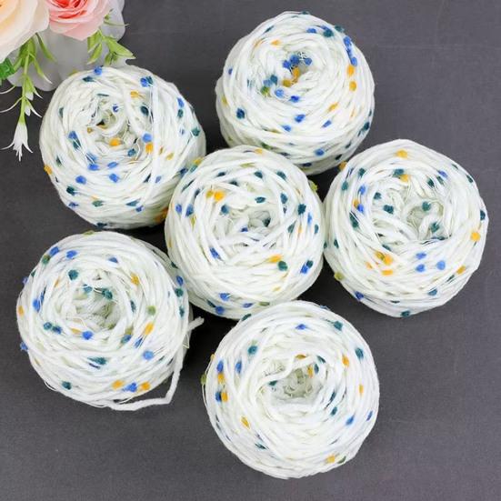 Пряжа для вязания крючком Мягкая удобная многоцелевая вязальная крючком разноцветная меховая нить для домашнего использования