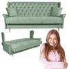 Диван-кровать 3-местный SOFA с ушами раскладной велюр GAJA зеленый