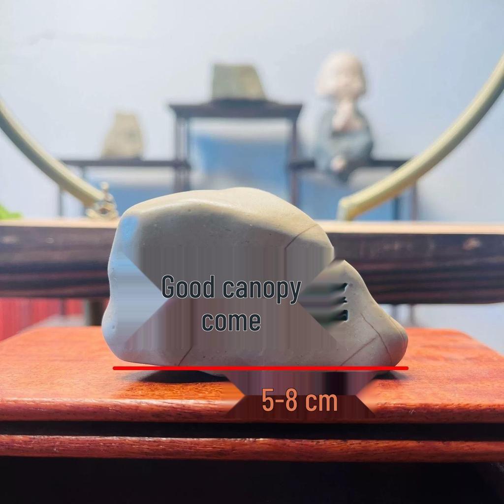 Natural Gobi Stone Carving Desktop Ornament & Flower Pot for Bonsai, Landscaping, Fish Tank, & Handicraft Decoration