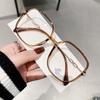 Big Square Shape Women'S Glasses Frame Korean Stylish Blue Light Blocking Eyeglass Frames Material Decorative Glasses