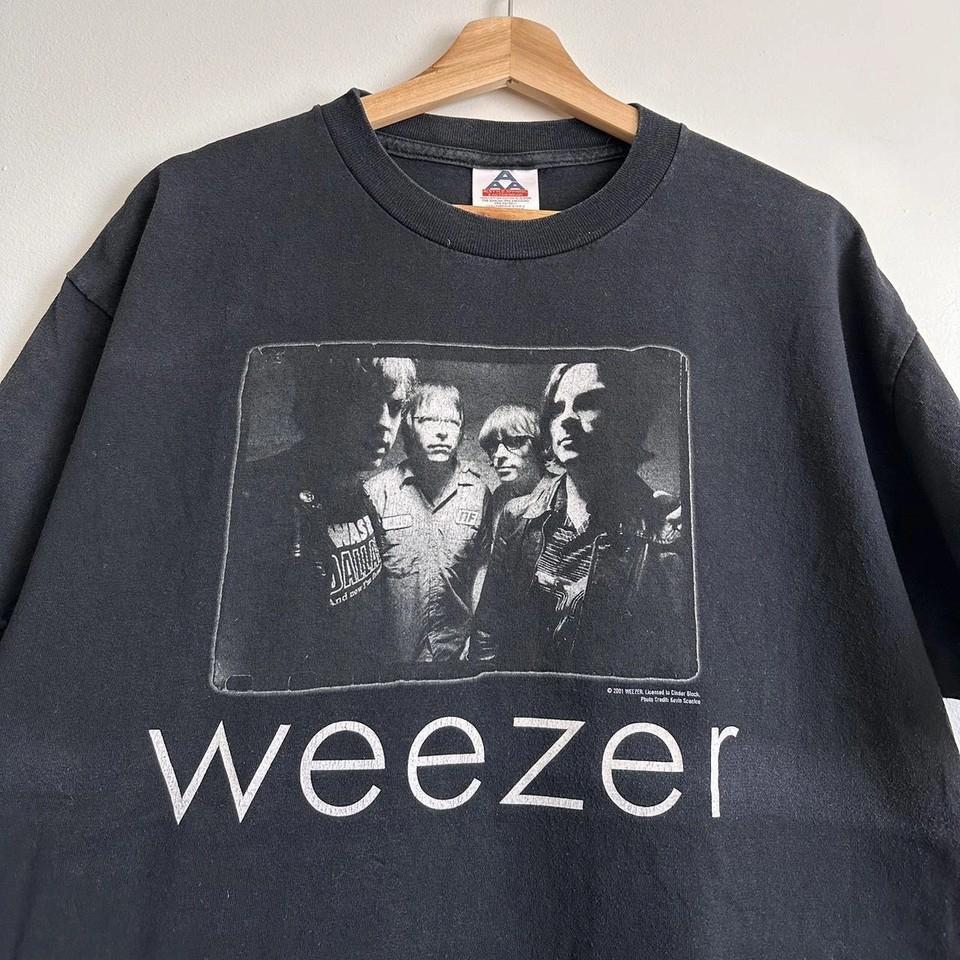 Репринт футболки Weezer 90-х черная с коротким рукавом Унисекс футболка классическая NH14013 Унисекс футболка