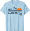 Винтажная футболка с принтом 'Surf California Beach Retro Sunset Surf 70's'