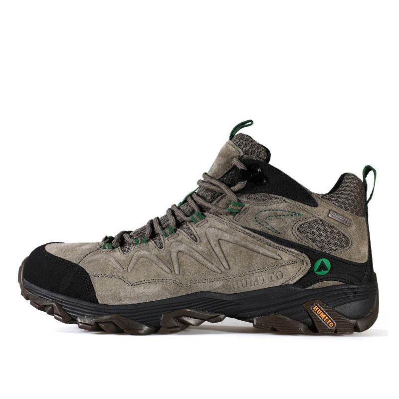 HUMTTO Waterproof Hiking Boots Men Breathable Leather Trekking Shoes Winter High-top Outdoor Fashion Sneakers for Mens