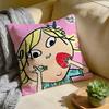 Cushion Cover Washed Linen Soft Breathable Decorative Case for Sofa Home Pillow cover CCharlie and Lola Anime