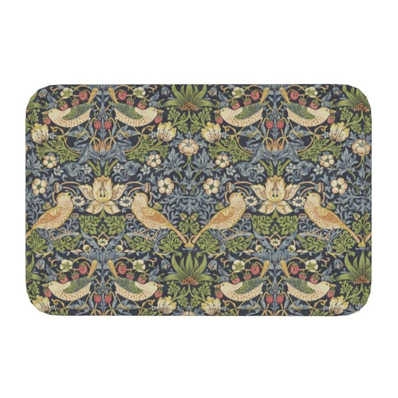 Пользовательский узор William Morris Compton Floral Art Nouveau коврик для двери ванной коврик для пола текстильный узор туалетный коврик коврик для ног