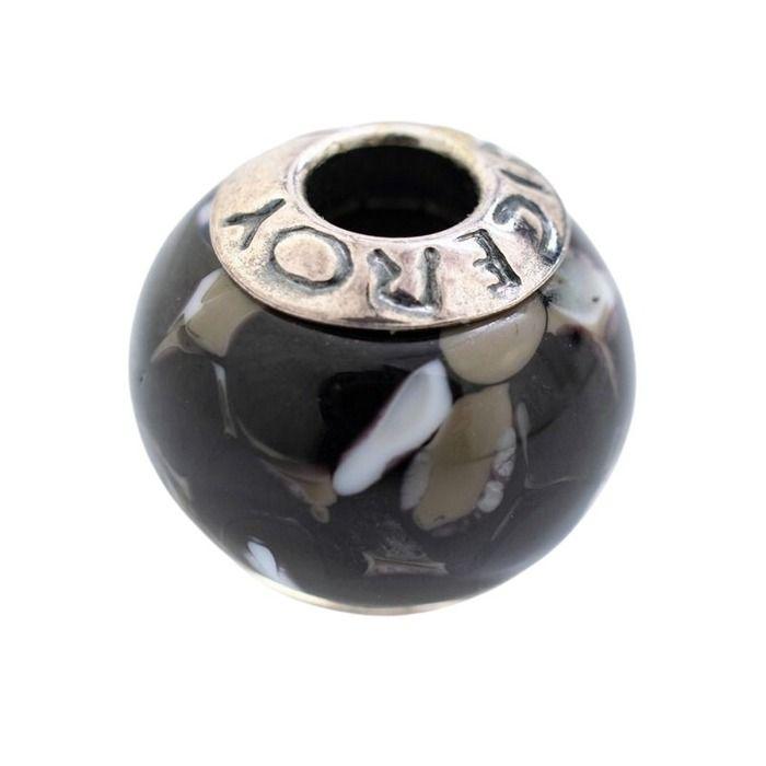 Perles - Viceroy - VMB0026-25 - Argent Sterling - Blanc, Noir, Gris - 1CM