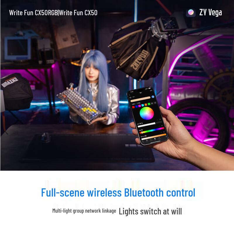 Zhiyun CX50RGB 50 Вт Полноцветный RGB Ручной Светодиодный Заполняющий Свет