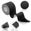 Тейп-лента 6 рулонов x 5 м Кинезиологическая лента Поддерживает мышцы и суставы Воздухопроницаемость Высокая эластичность Устойчивость к поту 2,5 см (черный)