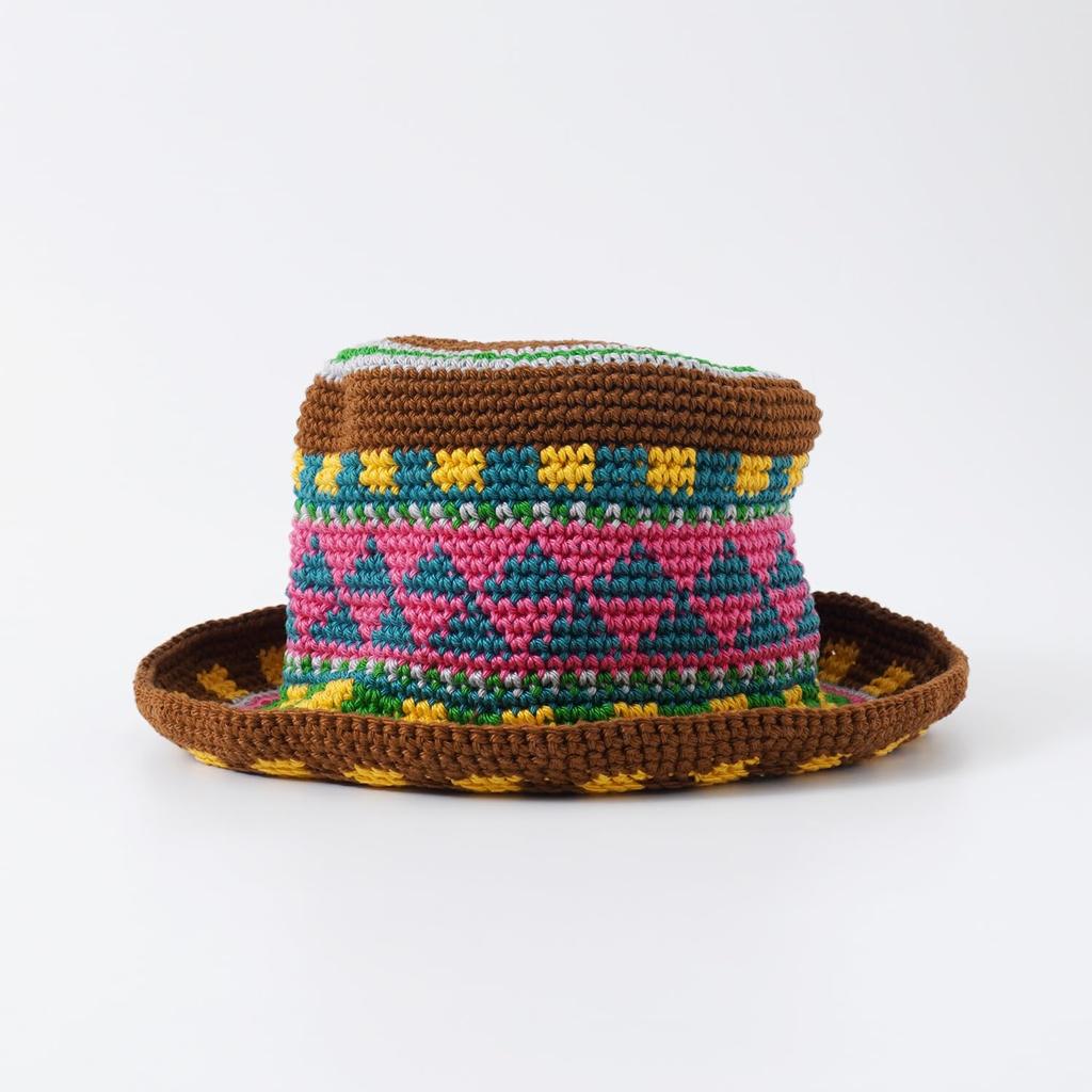 Raw Wool Itohenlab Knitting Kit Braided Brim Hat #10-1