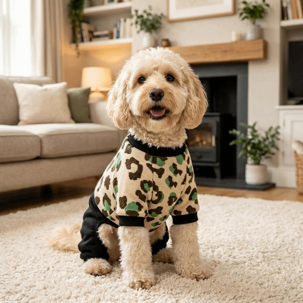 Ultra-Soft Dog Four Legged Coat Breathable Warm Dog Jumpsuit Autumn Winter