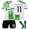 Подростки Дети Взрослые Индивидуальное Имя Футбольная Форма 23/24 Ливерпуль Выездная #11 М.Салах Спортивный Тренировочный Комплект Джерси с Носками