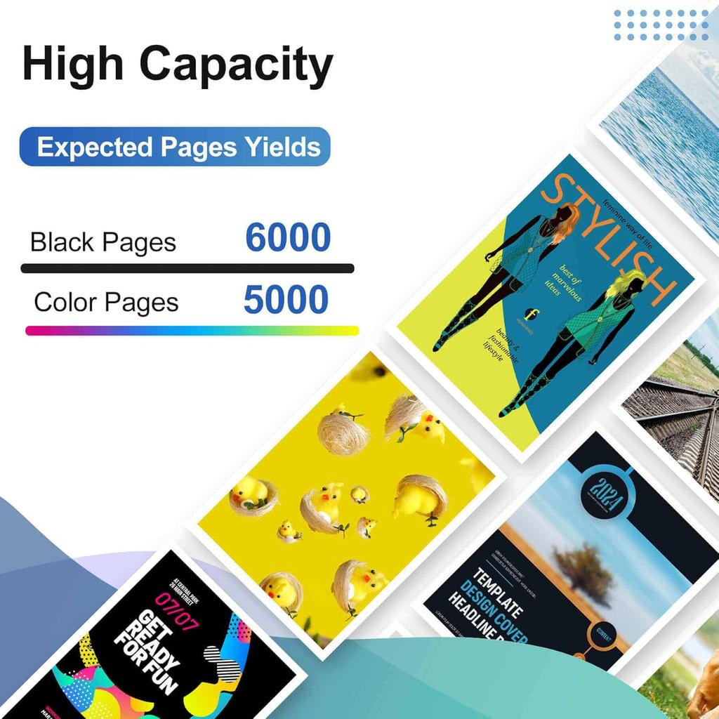 LC406 LC406XL Ink Cartridges for Brother Printer Compatible for LC 406 XL Ink cartridges Work for Brother MFC-J4335DW MFC-J5855DW MFC-J6555DW