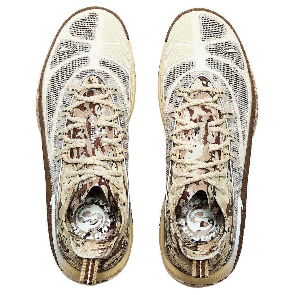 Li Ning BadFive Hunter 1 Низкие уличные баскетбольные кроссовки Мужские Хаки ABFV007-8