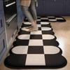 Простой полосатый кухонный длинный фланелевый коврик для пола, ресторанный абсорбирующий коврик для ног, ванный противоскользящий коврик, придверный коврик