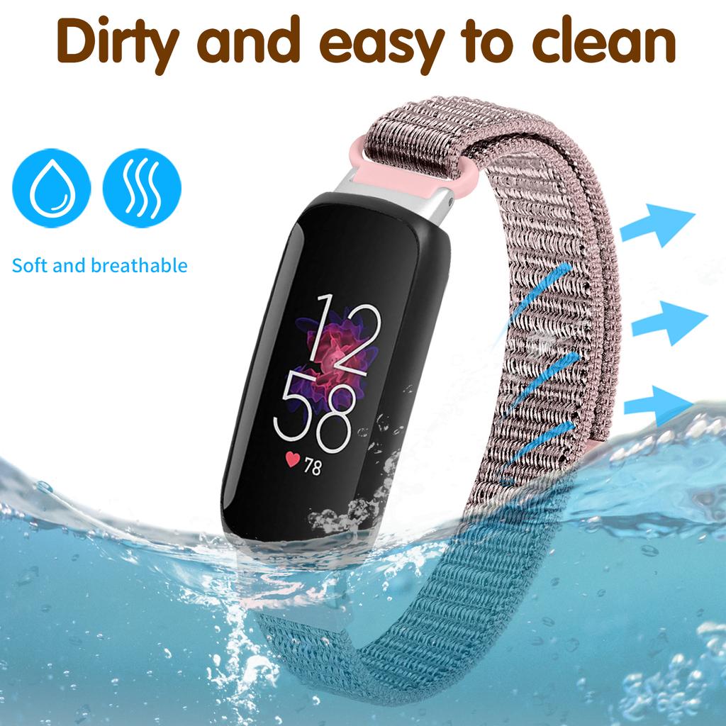 Для Fitbit Inspire 3 Мягкие нейлоновые спортивные петли Плетеный сменный ремешок для часов