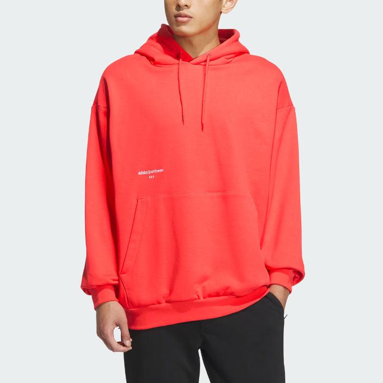 Adidas Small Logo Hoodie Men Light-Red IZ1606