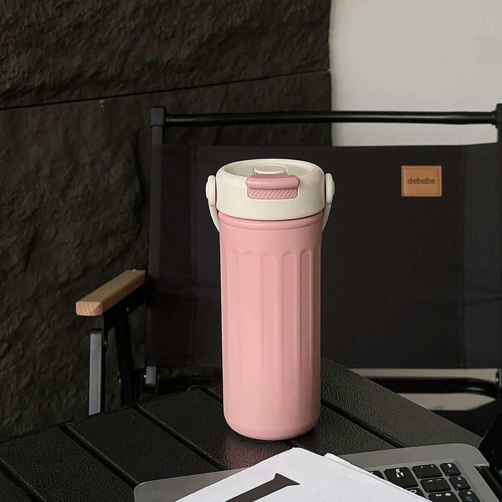 Stylish Insulated Cup For Women Portable Stainless Steel Water Bottle With Straw Ideal For Office And Travel