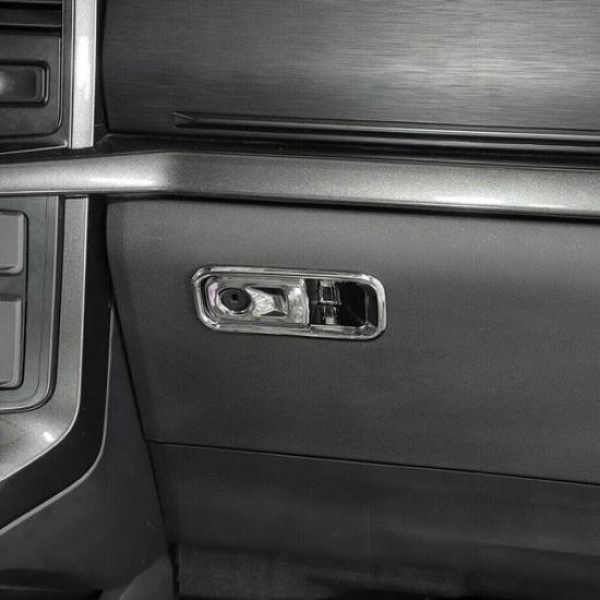 For - Ford F150 F-150 ABS Chrome Co-pilot Storage Box Handle Cover Trim