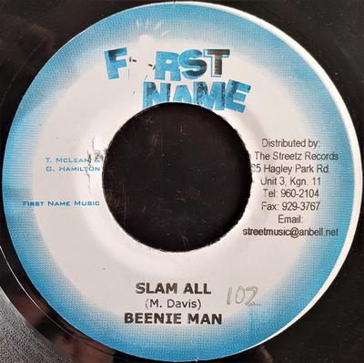 7-дюймовая пластинка BEENIE MAN - Slam All NONE Имя Муси 2003 Ямайка Регги, Ска и Даб Б/У