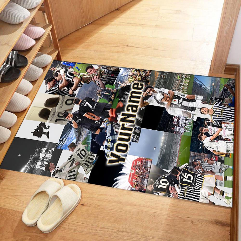 Juventus Personalized Name Carpet Suitable for Living Rooms Entryway Dormitory Decorate room Antislip Carpet Decorate Offices Best for Christmas