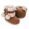 Baby Antiskid shoe Winter Boots Baby Girl Boys Winter Warm Shoes Solid Fashion Toddler Fuzzy  First Walkers Kid Shoes 0-18M