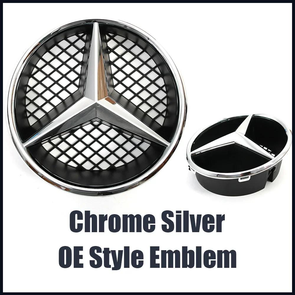 2025 Hot Car Sticker Silver And Black OE Style For Mercedes Benz C-Class W204 2008-2014 C180 C200 C230 C250 C280 C300 C350 Fron