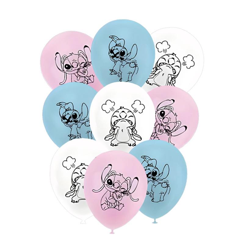 Banner Balloon Flag Stitch Theme Children'S Birthday Scene Arrangement Supplies Party Ornaments