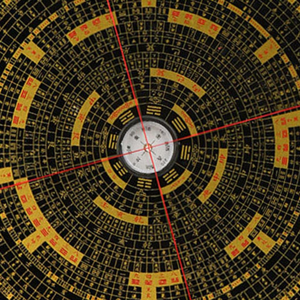 Feng Shui Compass Ancient Chinese Wooden Home Planning Professional Ornament Figurines for