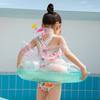 Cute Sparkling 3d Swan Swimming Ring For Children Thickened Underarm Ring Water Safety Ring