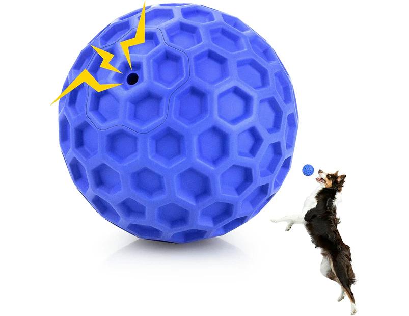 Indestructible Squeaky Dog Balls Natural Rubber Interactive Dog Toys for Aggressive Chewers