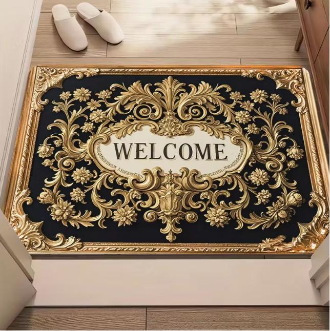 A Wooden Sign with A Gold Frame Surrounded By Pink Carnations White Flower Carpet Suitable Bathroom Living Room Bedroom Kitchen
