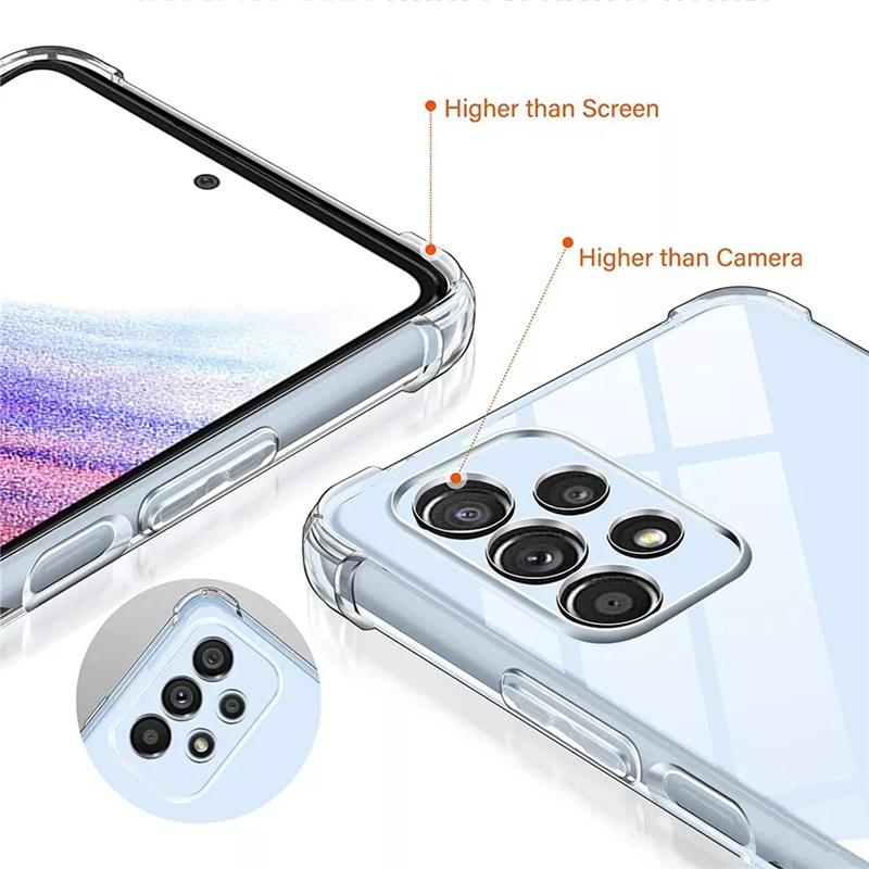 Противоударный прозрачный силиконовый чехол для Samsung S24 S23 S22 S21 Ultra FE, чехол для Samsung S 24 23 22 21 + A 05 S 15 25 35 55