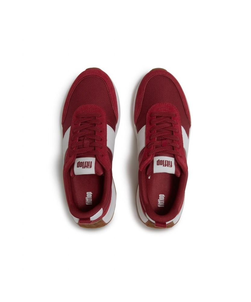 Женские кроссовки Fitflop F-Mode Flow из ткани/замши - Ягодный ожог (Ft61K2N136)