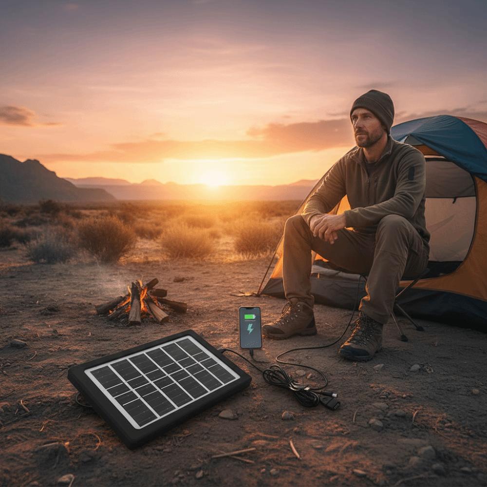 Monocrystalline Solar Mobile Phone Chargers Emergency Charging System  for Camping Hiking RV Marine