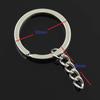Fashion Keychain 34x30mm Hollow Moon Silver Color Pendants DIY Men Jewelry Car Key Chain Ring Holder Souvenir For Gift