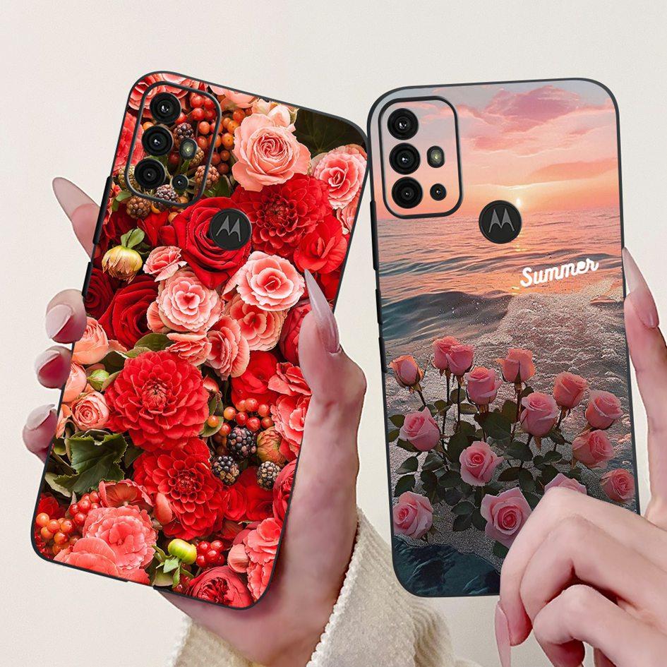 Чехол для Motorola Moto G30 G20 G10 Чехол для телефона Новая Мода Цветок Мягкий Силикон Матовый Бампер на Moto G20 XT2128-1 G 10 G 30 Capa