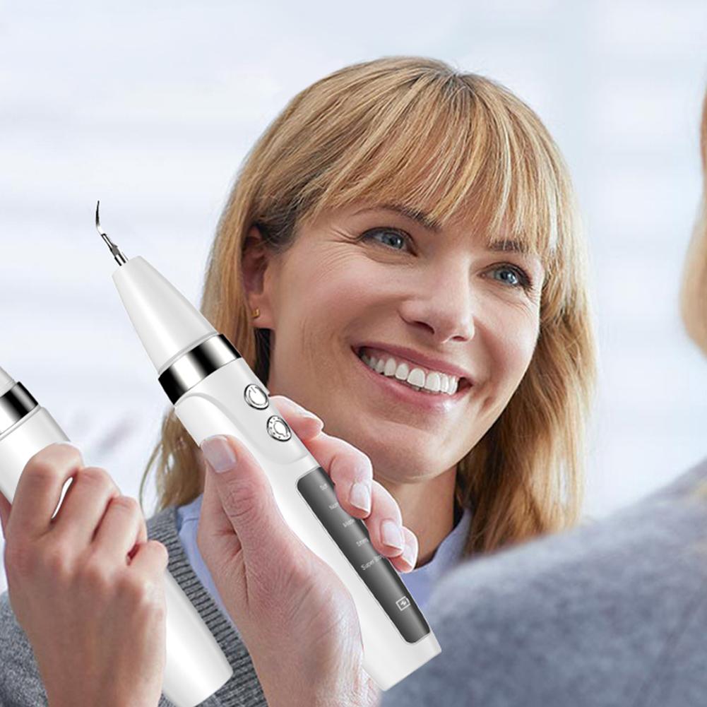 Ультразвуковой прибор для удаления зубного камня, электронный скалер, 5 регулируемых режимов, очиститель зубов, перезаряжаемый инструмент для удаления зубного камня для дома и путешествий