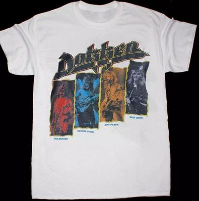 Редкая футболка с коротким рукавом группы Dokken, подарок для фаната, белая, все размеры, унисекс