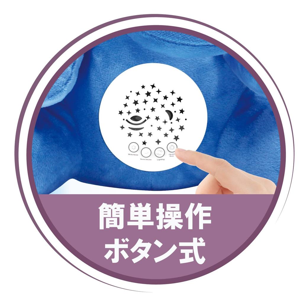 ROBOT PLAZA Plush Toy for Sleeping, Ages 3 and Up, Planetarium, Melody, and Heartbeat (Elephant)