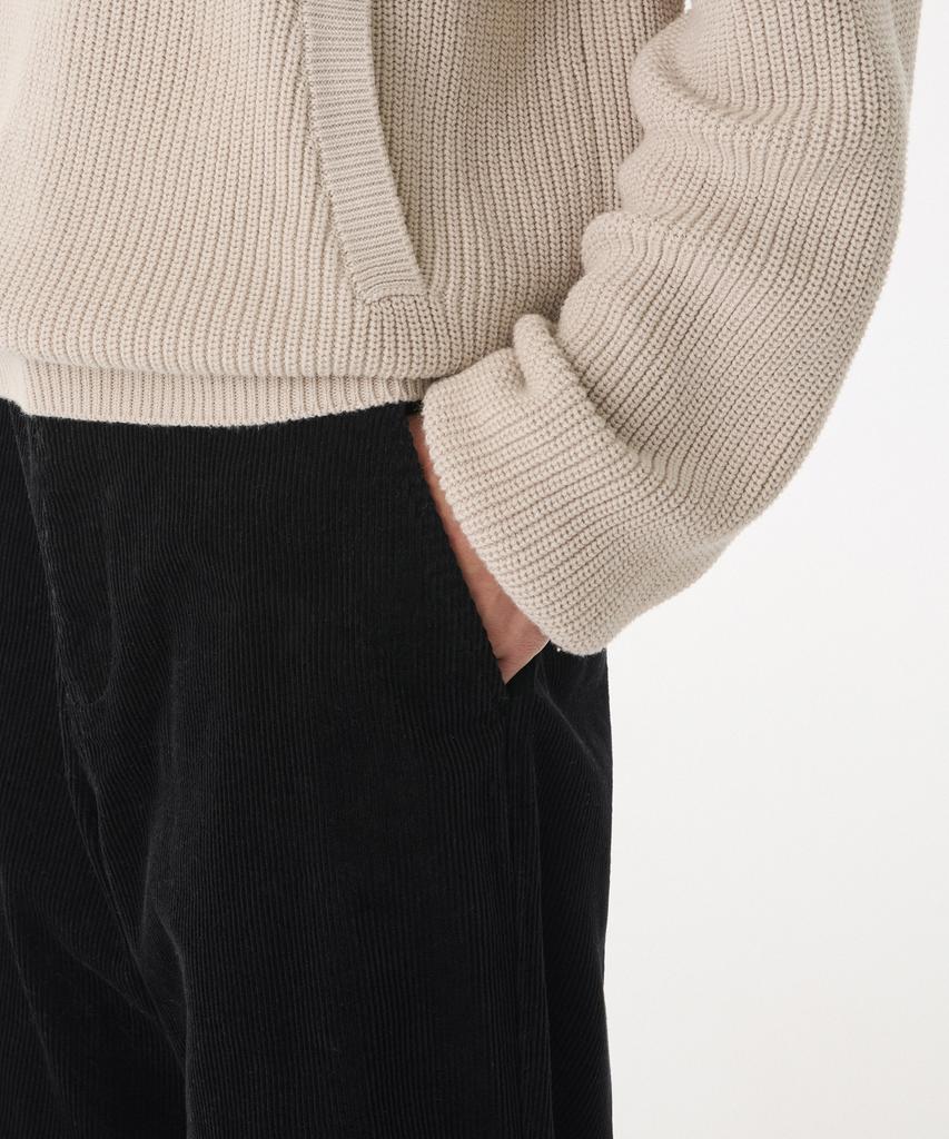 MUSINSA STANDARD Corduroy Parachute Pants [Black]