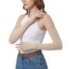 Fukuske UV Veil Длинные рукава для защиты от солнца с отверстием для большого пальца, Прозрачно-бежевые, Сделано в Японии, Антибактериальные нейлоновые рукава