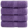 VidaXL Premium Face Cloths SOLUND 4 Pieces Purple 30 X 30 Cm 600 G/m² 137348