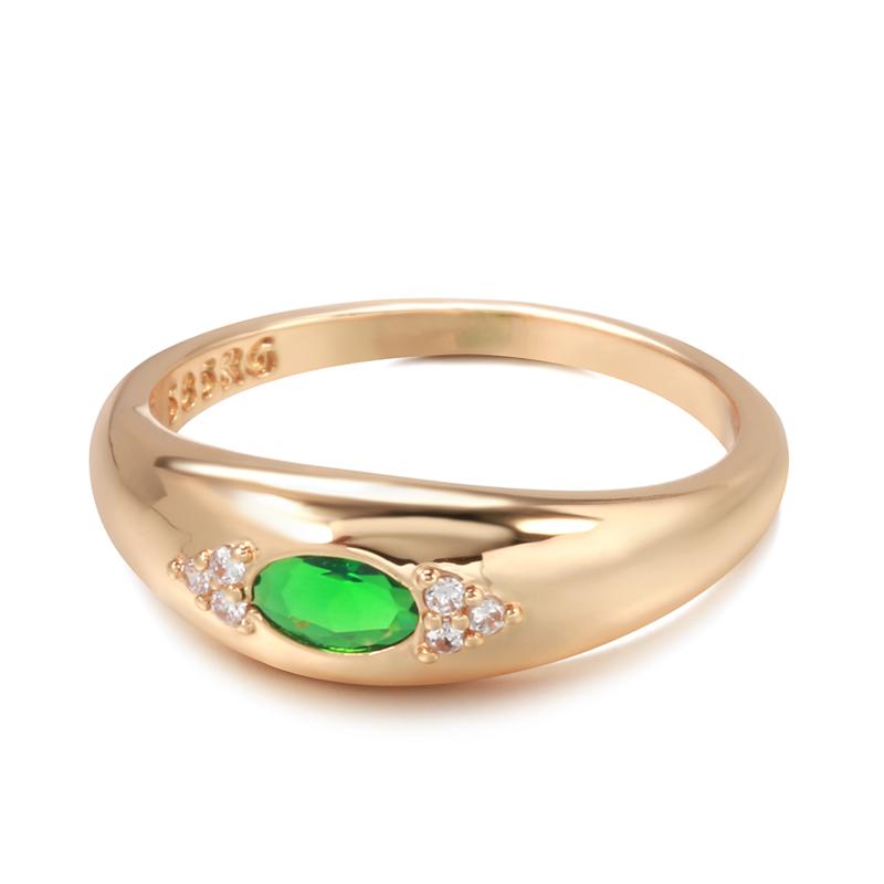 Kinel блестящие зеленые кольца с цирконом для женщин, свадебные украшения для невесты