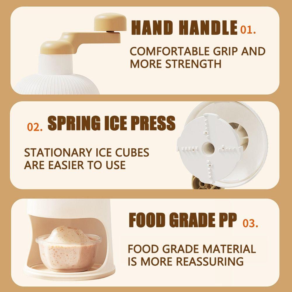 Rotary Manual Shaved Ice Machine Manual Manual Ice Shaving Machine  for Making Snow Cones