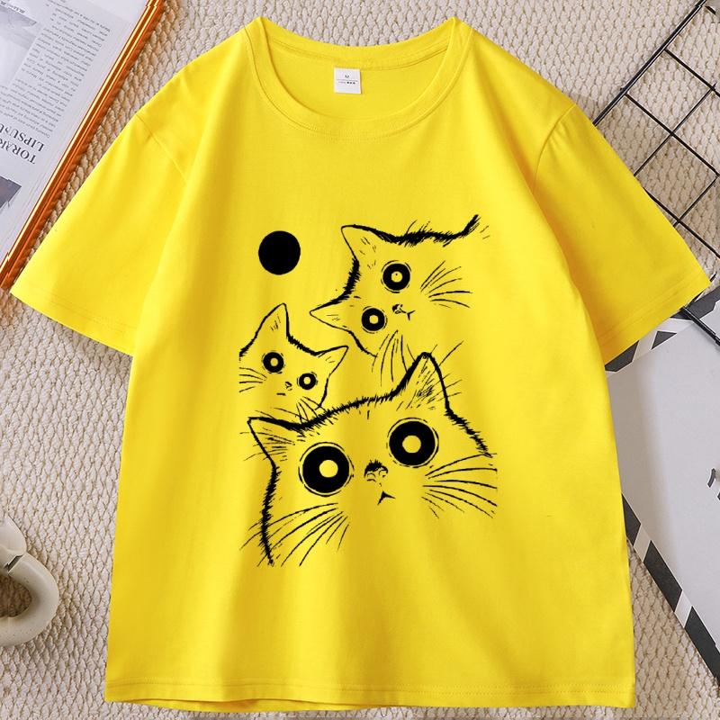 Vintage Black Cat t Shirt Moon Witch Cat TShirt Unisex Women Gothic Halloween Tee Retro Spooky Aesthetic Top clothes